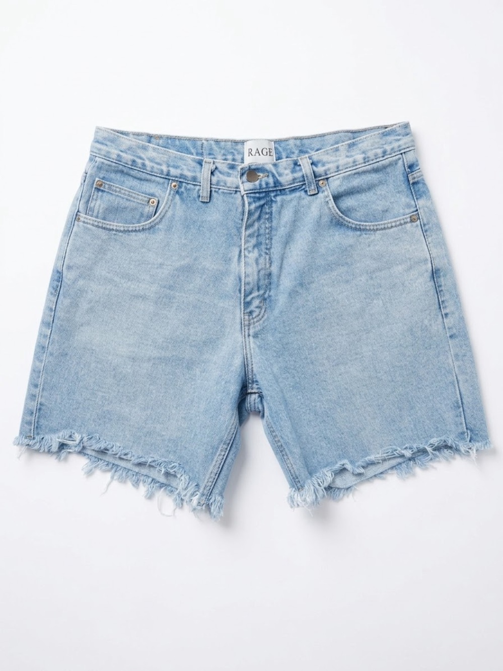 Vintage RAGE Jeanswear Co Cutoff Denim Shorts Made in Canada Size 36
